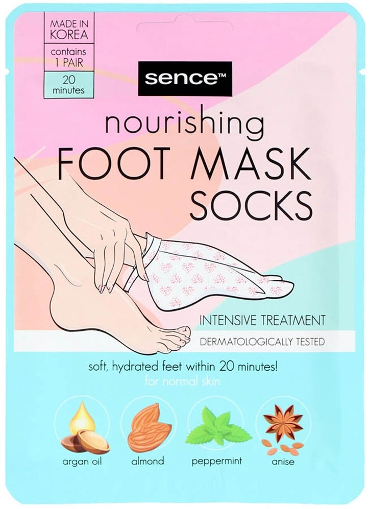 SENCE COFFRET DE 24PCS FOOT MASK 18GR SOCKS NOURSHING